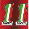 DUCATI BIC Sticker  68mm x 65mm vinyle laminé