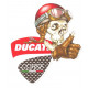 DUCATI Skull droit Sticker  vinyle laminé