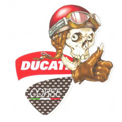 DUCATI Skull droit Sticker  vinyle laminé