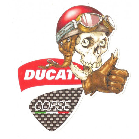 DUCATI Skull Sticker UV  85mm x 75mm