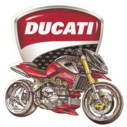 DUCATI Skull Sticker UV  160mm x 150mm