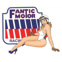 FANTICMOTOR left Pin Up Lamined sticker