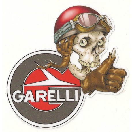 GARELLI Skull Sticker UV  120mm x 120mm 