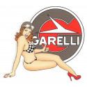 GARELLI Pin Up droite Sticker vinyle laminé