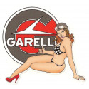 GARELLI Pin Up gauche Sticker  vinyle laminé