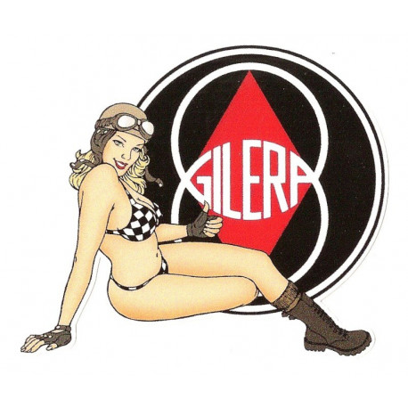 GARELLI Pin Up Sticker UV  75mm x 75mm 