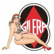 GILERA Pin Up Sticker UV  75mm x 65mm 