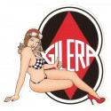 GILERA Pin Up droite Sticker  vinyle laminé