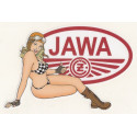 JAWA CZ  Pin Up right Sticker   