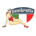 LAMBRETTA  Pin Up Sticker droit vinyle laminé