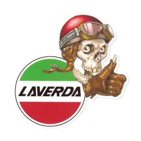 LAVERDA Skull  Sticker UV  150mm x 45mm