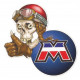 MOTOBECANE " M " Skull Sticker UV 75mm x 75mm