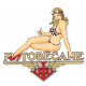 MOTOBECANE  left Pin Up laminated decal