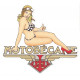 MOTOBECANE  Pin Up Sticker UV 150mm x 140mm