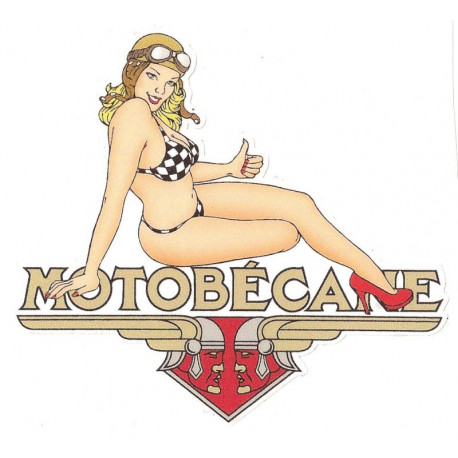 MOTOBECANE  Pin Up Sticker UV 150mm x 140mm