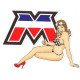 MOTOBECANE " M " left Pin Up Sticker