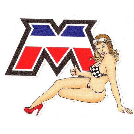 MOTOBECANE  Pin Up Sticker UV 120mm x 105mm