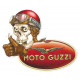 MOTO GUZZI  Skull Sticker vinyle laminé gauche