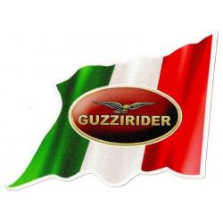 MOTO GUZZI " Guzzirider "  Sticker UV 75mm x 40mm