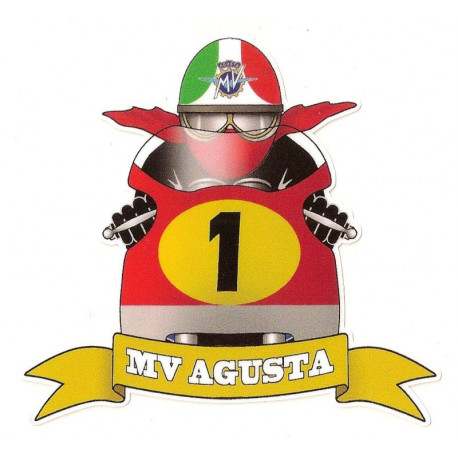 MV AGUSTA   Flag Sticker UV 75mm x 55mm 