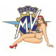 MV AGUSTA  Pin Up Sticker UV 75mm x 65mm 