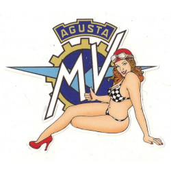 MV AGUSTA  Pin Up Sticker UV 75mm x 65mm 