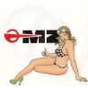 MZ  Pin Up left laminated decal