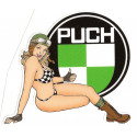 PUCH Pin Up  droite Sticker vinyle laminé