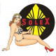 SOLEX  Pin Up droite Sticker vinyle laminé