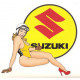 SUZUKI Pin Up right laminated decal