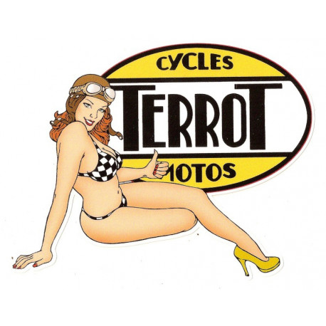 TERROT  Pin Up Sticker UV 75mm x 55mm