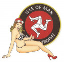 TT  ISLE OF MAN Pin Up right vinyl sticker