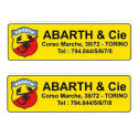 ABARTH & Cie  Sticker  75mm x 23mm ( paire )