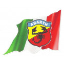 ABARTH Flag Sticker droit vinyle laminé