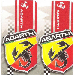 ABARTH   Flag Sticker UV   75mm x 55mm  