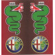 ALFA ROMEO  BIC  Sticker UV  68mm x 65mm  