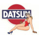 DATSUN Pin Up  Sticker UV 75mm x 75mm 