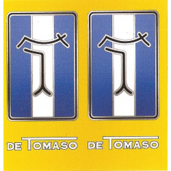 DE TOMASO BIC  lighter lamined sticker  68mm x 65mm