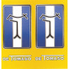 DE TOMASO BIC  lighter lamined sticker  68mm x 65mm