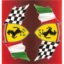 FERRARI BIC  Lamined sticker  68mm x 65mm