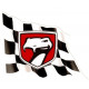 DODGE Viper Flag Sticker UV 75mm x 75mm  