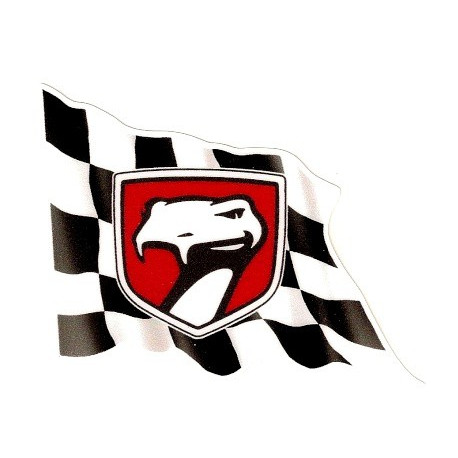 DODGE Viper Flag Sticker UV 75mm x 75mm  