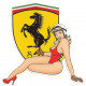 Scuderia FERRARI  Pin Up Sticker UV 75mm x 75mm   