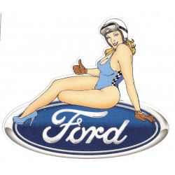 FORD  Pin Up gauche Sticker  vinyle laminé