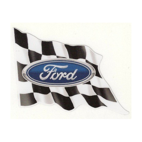 FORD Flag Sticker UV 75mm x 55mm   