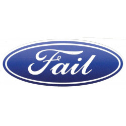 FORD Flag Sticker UV 75mm x 55mm   