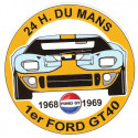 FORD GT40 24HRS DU MANS laminated decal