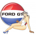 FORD GT left Pin Up Sticker 