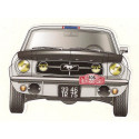 FORD MUSTANG  ( Johnny Hallyday Monte carlo 1967 ) Sticker vinyle laminé