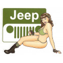 JEEP  left Pin Up laminated decal